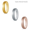 Men's 6.5mm Comfort-Fit Euro Engravable Wedding Band in 14K White Gold (1 Line)