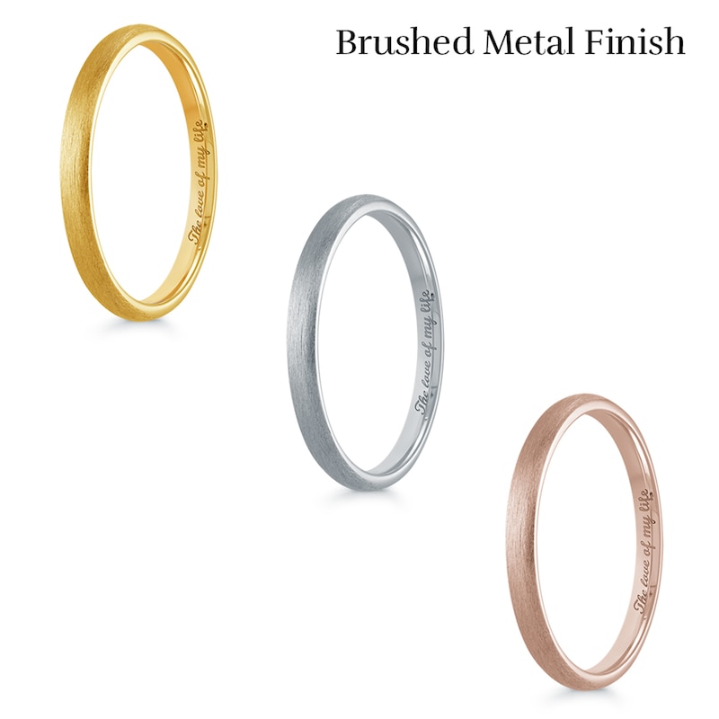 2.0mm Engravable Comfort-Fit Wedding Band in 14K Rose Gold (1 Finish and Line)|Peoples Jewellers