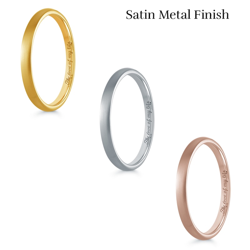 2.0mm Engravable Comfort-Fit Wedding Band in 14K Rose Gold (1 Finish and Line)|Peoples Jewellers