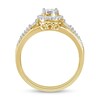 Thumbnail Image 2 of 0.37 CT. T.W. Diamond Oval Frame Vintage-Style Engagement Ring in 10K Gold