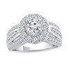 Thumbnail Image 1 of 1.95 CT. T.W. Diamond Frame Multi-Row Engagement Ring in 14K White Gold (I/I1-I2)