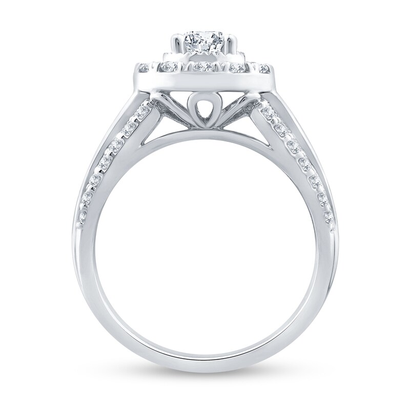 1.95 CT. T.W. Diamond Frame Multi-Row Engagement Ring in 14K White Gold (I/I1-I2)|Peoples Jewellers