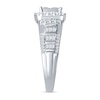 Thumbnail Image 2 of 1.75 CT. T.W. Quad Princess-Cut Diamond Frame Tiered Shank Engagement Ring in 14K White Gold