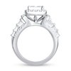 Thumbnail Image 3 of 1.75 CT. T.W. Quad Princess-Cut Diamond Frame Tiered Shank Engagement Ring in 14K White Gold