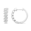 Thumbnail Image 1 of Sideways 0.29 CT. T.W. Marquise Multi-Diamond Cascading Hoop Earrings in 10K White Gold