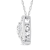 0.37 CT. T.W. Multi-Diamond Swirl Frame Pendant in 10K White Gold
