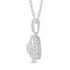 Thumbnail Image 2 of 0.45 CT. T.W. Multi-Diamond Shadow Frame Pendant in 14K White Gold