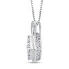 Thumbnail Image 2 of 0.69 CT. T.W. Cushion Multi-Diamond Loop Frame Tilted Pendant in 10K White Gold
