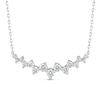 Thumbnail Image 1 of 0.69 CT. T.W. Diamond Zig-Zag Curved Bar Necklace in 10K White Gold - 16"