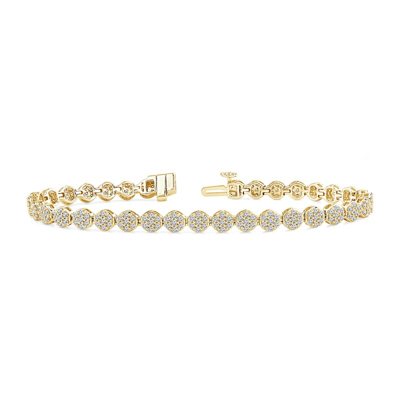 CT. T.W. Multi-Diamond Line Bracelet in 14K Gold
