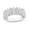 Thumbnail Image 1 of Alternating 1.45 CT. T.W. Diamond Duos Linear Bars Ring in 14K White Gold