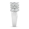 Thumbnail Image 2 of Alternating 1.45 CT. T.W. Diamond Duos Linear Bars Ring in 14K White Gold