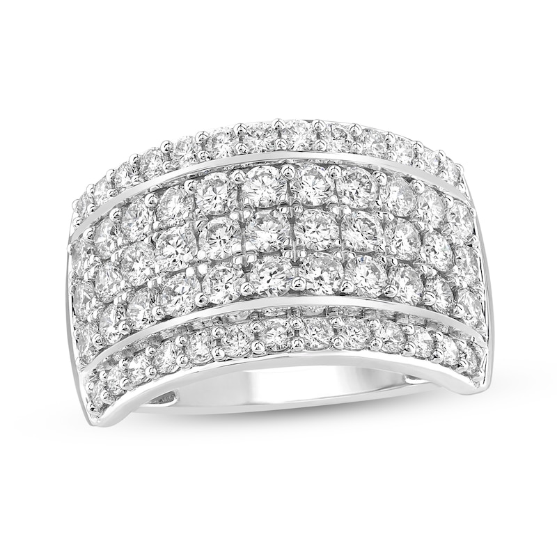 1.95 CT. T.W. Diamond Edge Multi-Row Ring in 14K White Gold|Peoples Jewellers