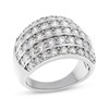Thumbnail Image 1 of 2.95 CT. T.W. Diamond Five Row Ring in 14K White Gold