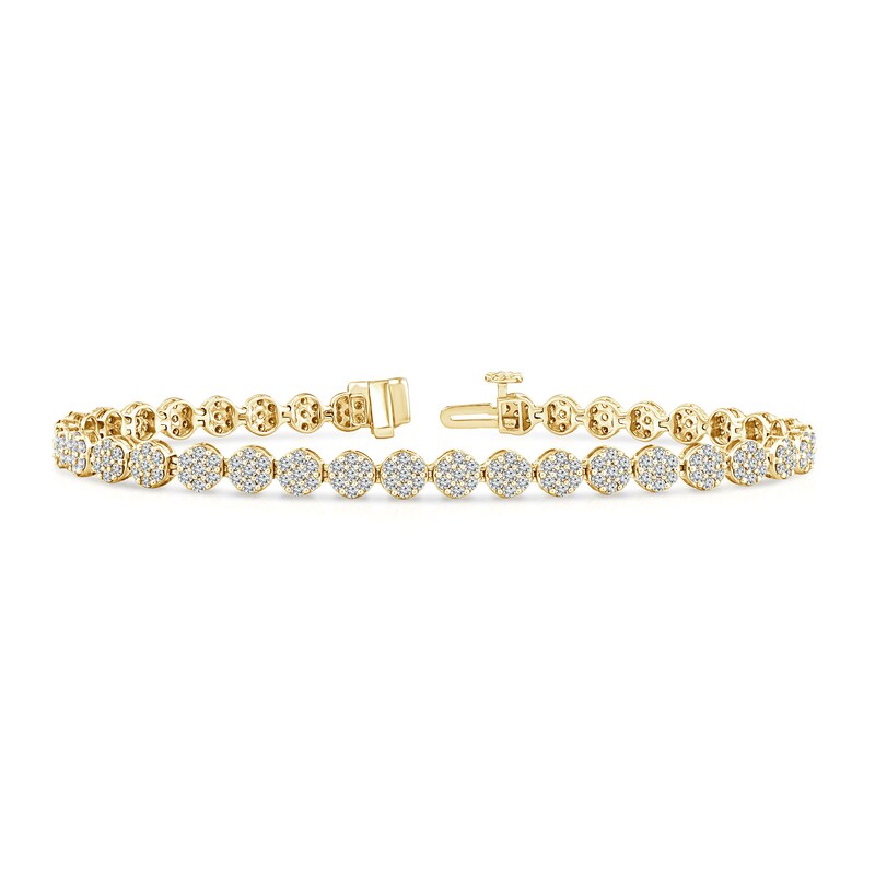 Main Image 1 of 2.95 CT. T.W. Multi-Diamond Line Bracelet in 14K Gold