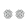 Thumbnail Image 2 of 1.45 CT. T.W. Multi-Diamond Shadow Frame Stud Earrings in 14K White Gold