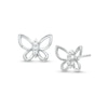 Thumbnail Image 0 of 0.05 CT. T.W. Diamond Butterfly Stud Earrings in Sterling Silver