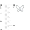Thumbnail Image 3 of 0.05 CT. T.W. Diamond Butterfly Stud Earrings in Sterling Silver