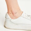 Thumbnail Image 2 of Diamond Accent Butterfly Anklet in Sterling Silver - 10"