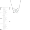 Thumbnail Image 2 of 0.05 CT. T.W. Diamond Butterfly Necklace in Sterling Silver