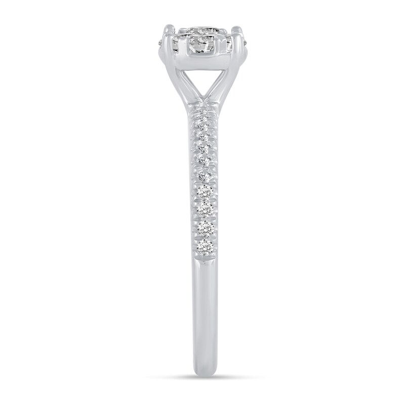 0.45 CT. T.W. Multi-Diamond Engagement Ring in 14K White Gold