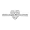 Thumbnail Image 3 of 0.69 CT. T.W. Heart Multi-Diamond Engagement Ring in 14K White Gold