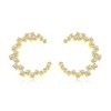 0.45 CT. T.W. Diamond Checkered "C" Stud Earrings in 14K Gold