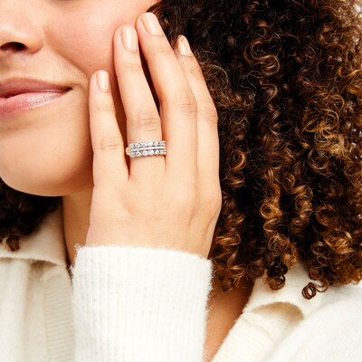 CT. T.W. Diamond Miracle Double Row Band in 10K Gold