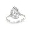 Thumbnail Image 1 of Vera Wang Love Collection Canadian Certified Pear-Shaped Centre Diamond 1.23 CT. T.W. Engagement Ring in 14K White Gold