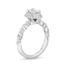Thumbnail Image 3 of Vera Wang Love Collection Canadian Certified Oval Centre Diamond 0.95 CT. T.W. Frame Engagement Ring in 14K White Gold