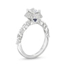 Thumbnail Image 2 of Vera Wang Love Collection Canadian Certified Oval Centre Diamond 0.95 CT. T.W. Frame Engagement Ring in 14K White Gold