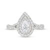 Thumbnail Image 3 of Vera Wang Love Collection Canadian Certified Pear-Shaped Centre Diamond 0.80 CT. T.W. Engagement Ring in 14K White Gold