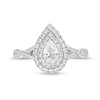 Thumbnail Image 4 of Vera Wang Love Collection Canadian Certified Pear-Shaped Centre Diamond 0.80 CT. T.W. Engagement Ring in 14K White Gold