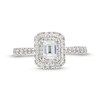 Vera Wang Love Collection Canadian Certified Emerald-Cut Centre Diamond 0.95 CT. T.W. Engagement Ring in 14K White Gold