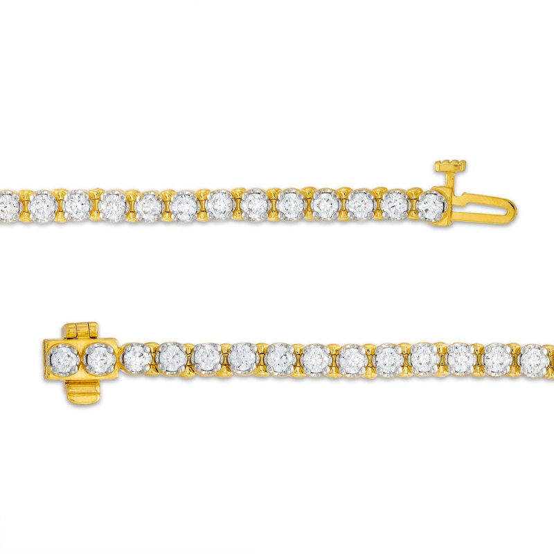 Main Image 3 of 3.00 CT. T.W. Diamond Tennis Bracelet in 10K Gold
