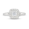 Thumbnail Image 4 of Vera Wang Love Collection Canadian Certified Centre Diamond 0.69 CT. T.W. Split Shank Engagement Ring in 14K White Gold