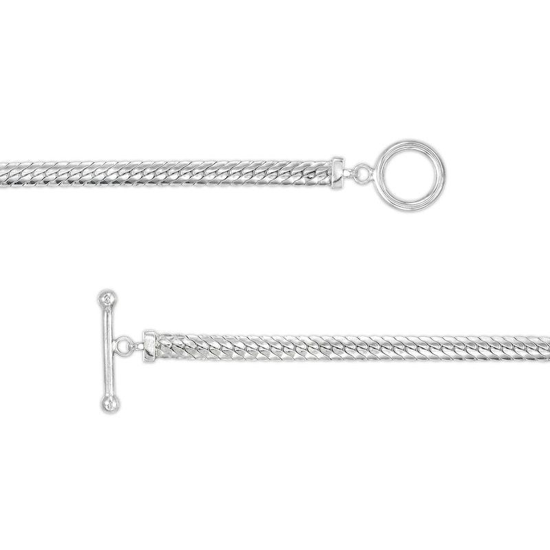 Main Image 2 of 4.0mm Cuban Herringbone Chain Necklace and Bracelet Set in Solid Sterling Silver