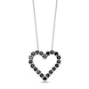 0.95 CT. T.W. Black Diamond Outline Heart Pendant in Sterling Silver