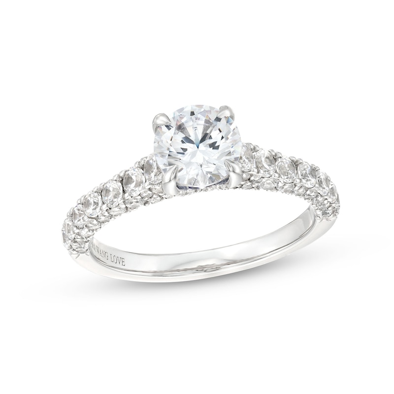 Vera Wang Love Collection Canadian Certified Centre Diamond 1.95 CT. T.W. Engagement Ring in 14K White Gold (I/SI2)|Peoples Jewellers