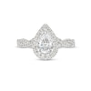 Thumbnail Image 4 of Vera Wang Love Collection Canadian Certified Pear-Shaped Centre Diamond 1.18 CT. T.W. Engagement Ring in 14K White Gold