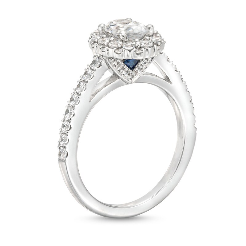 Main Image 3 of Vera Wang Love Collection Canadian Certified Oval Centre Diamond 1.45 CT. T.W. Frame Engagement Ring in 14K White Gold