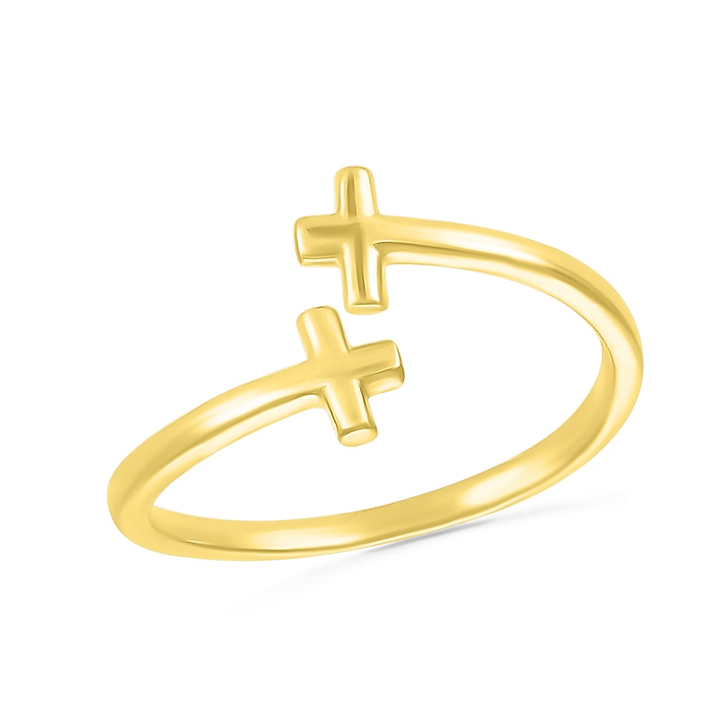 Sideways Double Cross Wrap Toe Ring in 10K Gold|Peoples Jewellers