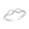 Thumbnail Image 1 of Sideways Infinity Symbol Toe Ring in Sterling Silver