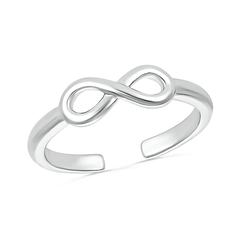 Main Image 1 of Sideways Infinity Symbol Toe Ring in Sterling Silver