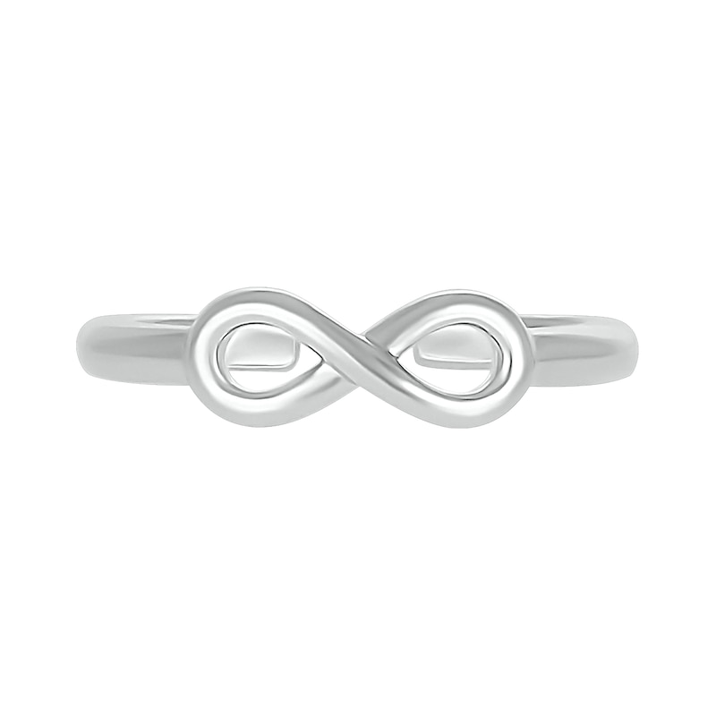 Main Image 3 of Sideways Infinity Symbol Toe Ring in Sterling Silver