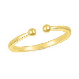 Polished Bead Wrap Toe Ring in 10K Gold