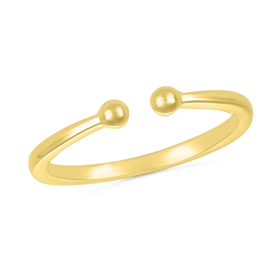 Polished Bead Wrap Toe Ring in 10K Gold