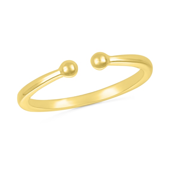 Polished Bead Wrap Toe Ring in 10K Gold