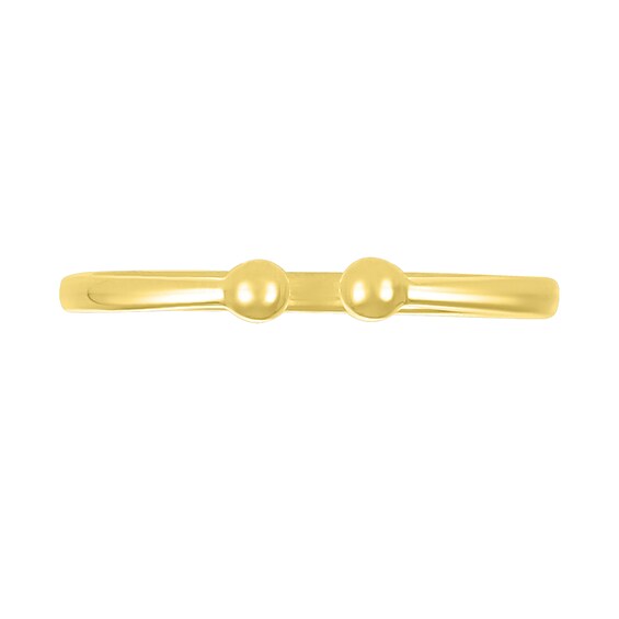 Polished Bead Wrap Toe Ring in 10K Gold