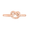 Heart-Shaped Rope Knot Toe Ring in 10K Rose Gold